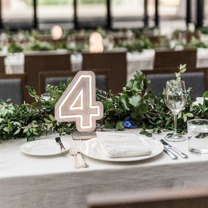 Tabletop neon number sign: 4